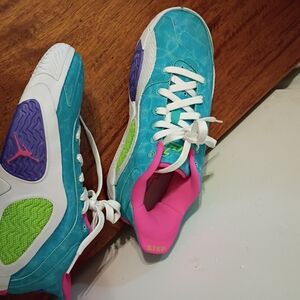 Jordan Kids Sneakers in Blue, Green, and Pink